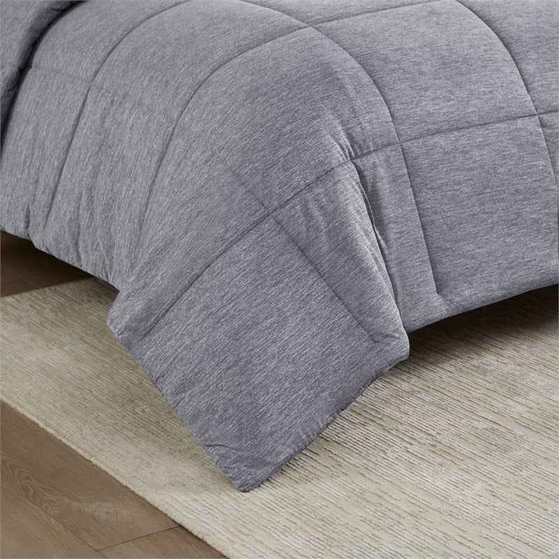 Olliix Urban Habitat Comfort Cool Jersey Knit Twin/Twin XL Comforter in Grey