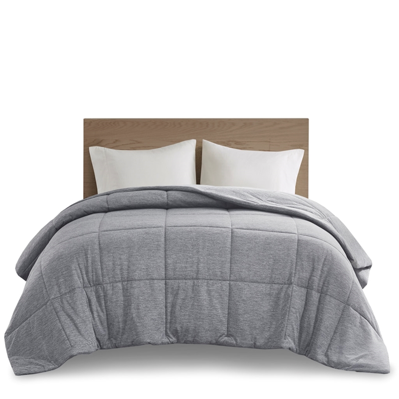 Olliix Urban Habitat Comfort Cool Jersey Knit King/Cal King Comforter in Grey
