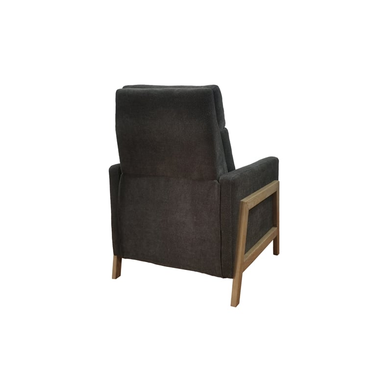 Olliix Chapel Hill Luna Recliner Wood/Plywood/Fabric in Grey