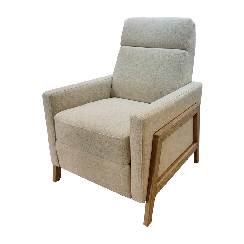 Olliix Chapel Hill Luna Recliner Wood/Plywood/Fabric in Beige