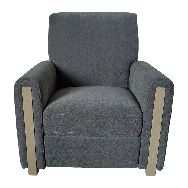Olliix Chapel Hill Scarlett Recliner Wood/Plywood/Fabric in Grey