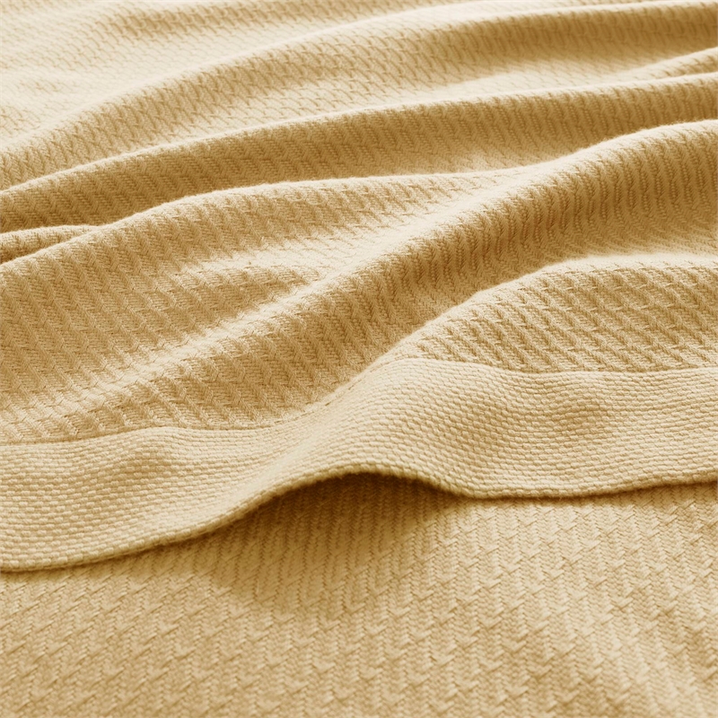 Olliix Madison Park Egyptian Cotton Full/Queen Blanket Cotton in Mustard
