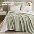Olliix Madison Park Egyptian Cotton Full/Queen Blanket Cotton in Sage Green