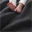 Olliix Madison Park Waffle Weave Full/Queen Blanket Cotton in Dark Grey