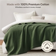 Olliix Madison Park Waffle Weave Full/Queen Blanket Cotton in Olive Green