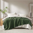 Olliix Madison Park Waffle Weave Full/Queen Blanket Cotton in Olive Green