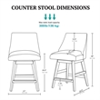 Olliix Martha Stewart Winfield Bar Stool Wood/Plywood/Fabric in Cream