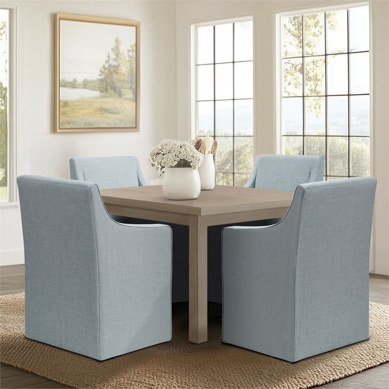 Olliix Madison Park Charlotte Dining Chair Wood/Plywood/Fabric/Plastic in Blue