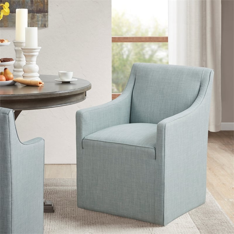 Olliix Madison Park Charlotte Dining Chair Wood/Plywood/Fabric/Plastic in Blue