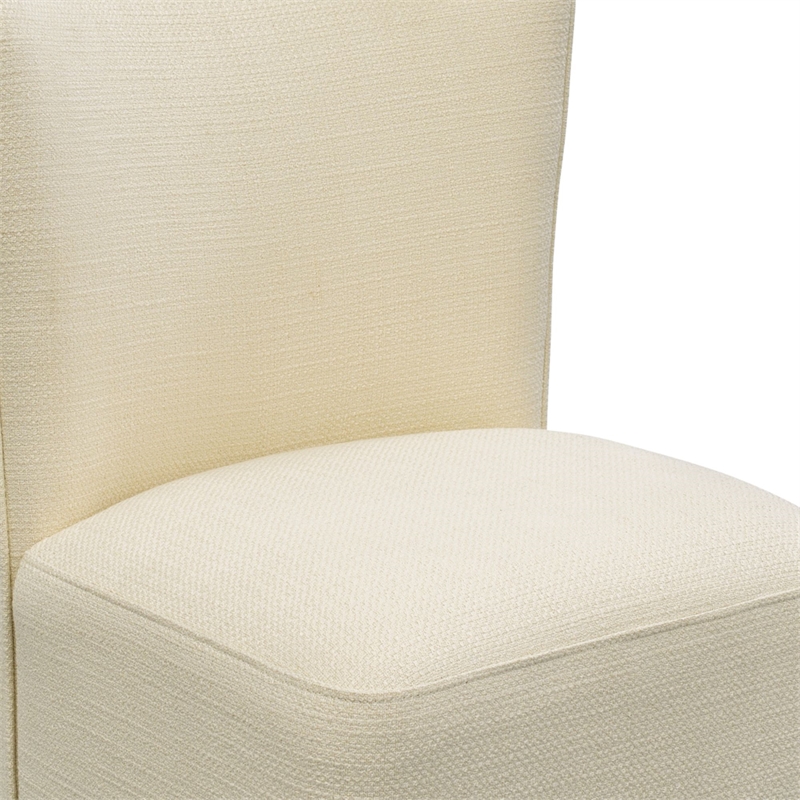 Olliix Madison Park Vela Dining Chair Wood/Plywood/Fabric in Cream