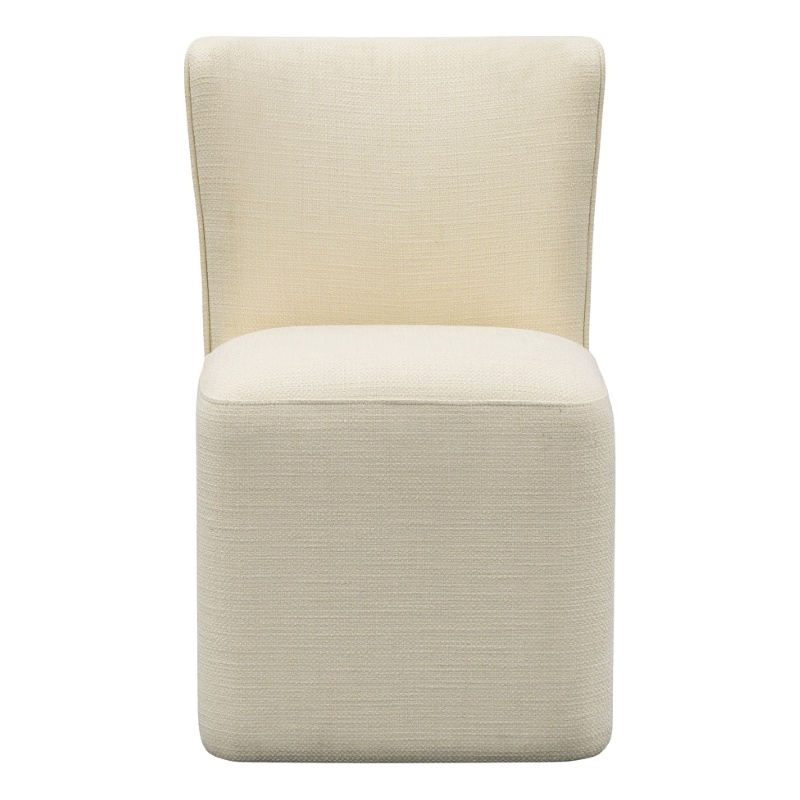 Olliix Madison Park Vela Dining Chair Wood/Plywood/Fabric in Cream