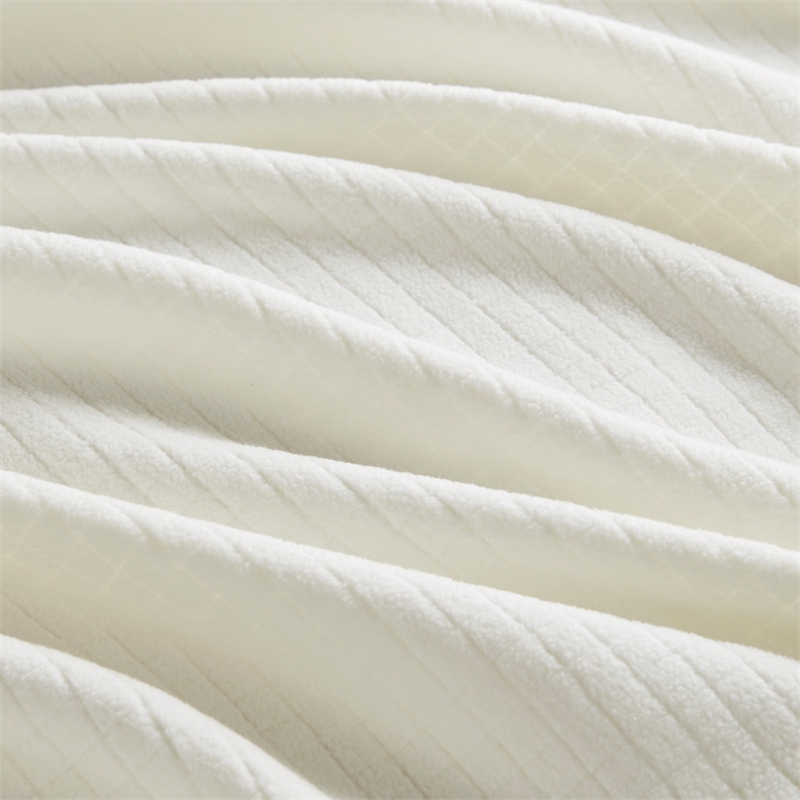 Olliix True North by Sleep Philosophy Microfleece Full/Queen Blanket in Ivory