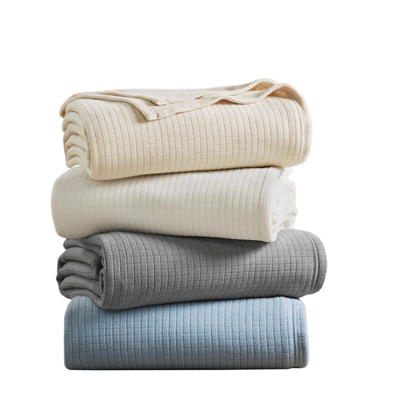 Olliix True North by Sleep Philosophy Microfleece Full/Queen Blanket in Taupe