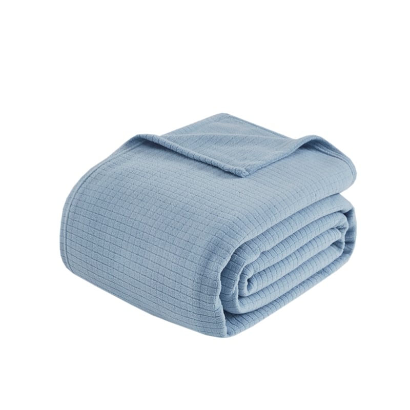 Olliix True North by Sleep Philosophy Microfleece Full/Queen Blanket in Blue