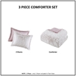 Olliix Intelligent Design Malea Full/Queen Comforter Mini Set in Pink/White
