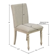 Olliix Martha Stewart Fiona 5-Piece Dining Set in Brown/Distressed White