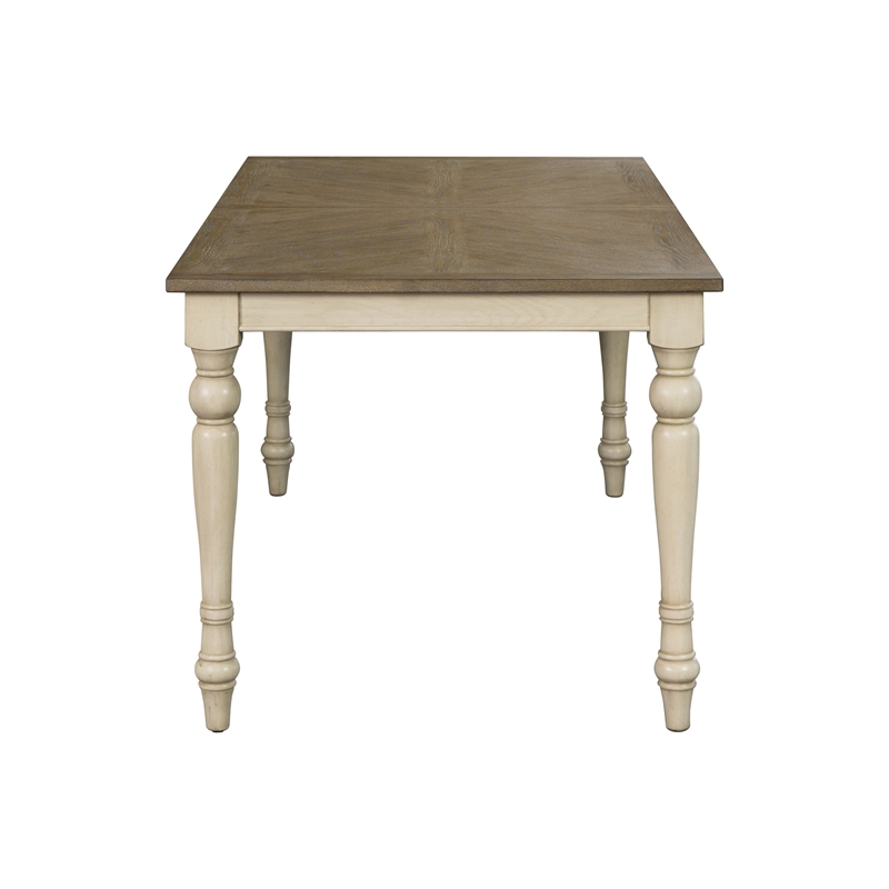 Olliix Martha Stewart Fiona 5-Piece Dining Set in Brown/Distressed White