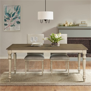 Olliix Martha Stewart Fiona 5-Piece Dining Set in Brown/Distressed White