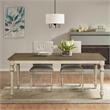 Olliix Martha Stewart Fiona 5-Piece Dining Set in Brown/Distressed White