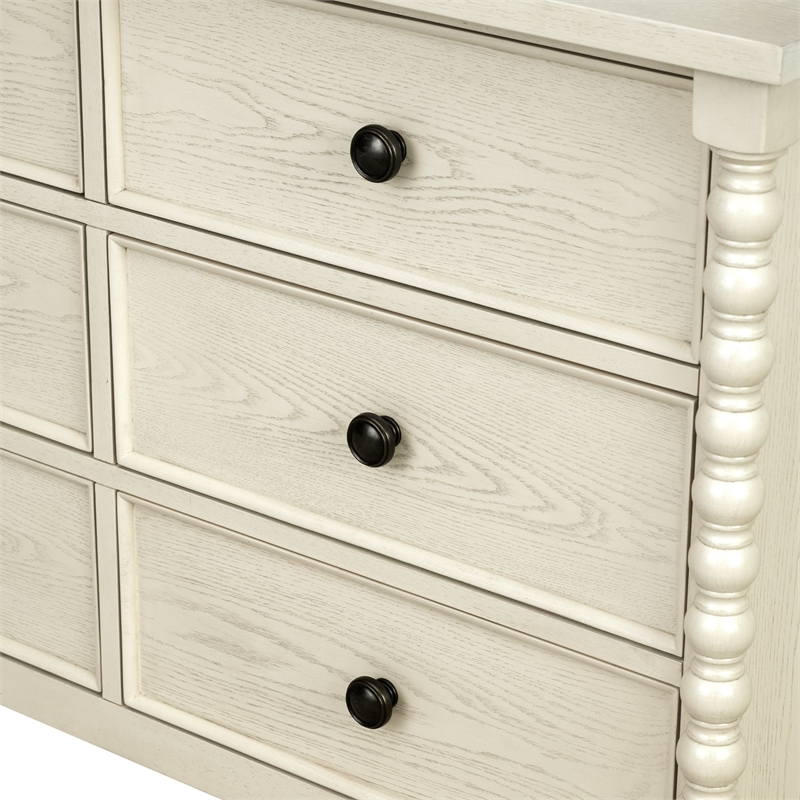 Olliix Madison Park Signature Beckett Dresser MDF/Wood in Antique Cream
