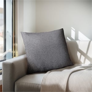 Olliix Chapel Hill Scarlett 20x20&quot Square Pillow Polyester/Feather in Dark Grey