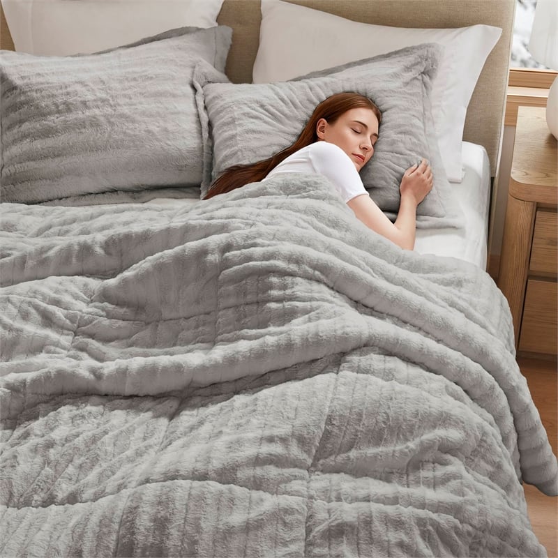 Olliix Madison Park Duke King/Cal King Comforter Mini Set Polyester in Grey