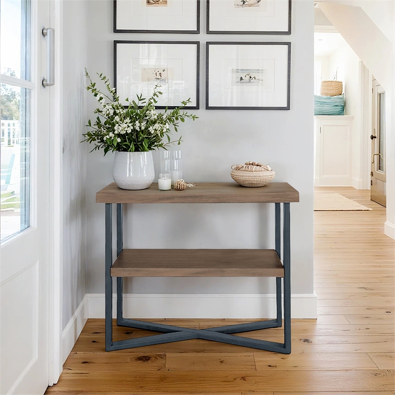Olliix Chapel Hill Reagan End Table Wood in Wheat/Slate