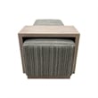Olliix Chapel Hill Peggy Ottoman Wood/Plywood/Fabric in Stripe/Multi