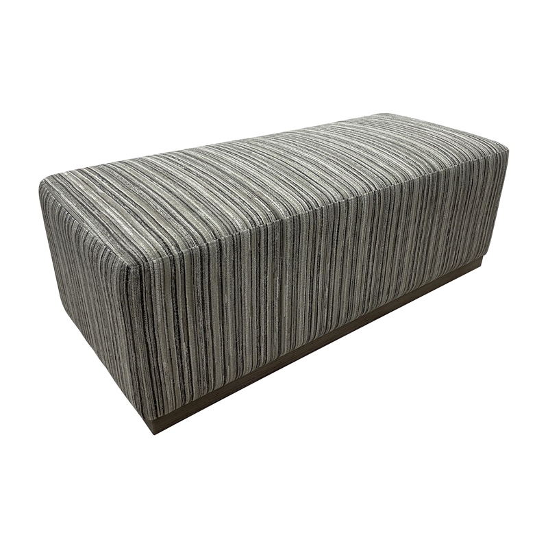 Olliix Chapel Hill Peggy Ottoman Wood/Plywood/Fabric in Stripe/Multi