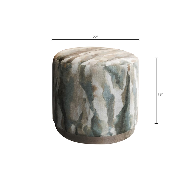 Olliix Chapel Hill Zoe Ottoman Wood/Plywood/Fabric in Multi