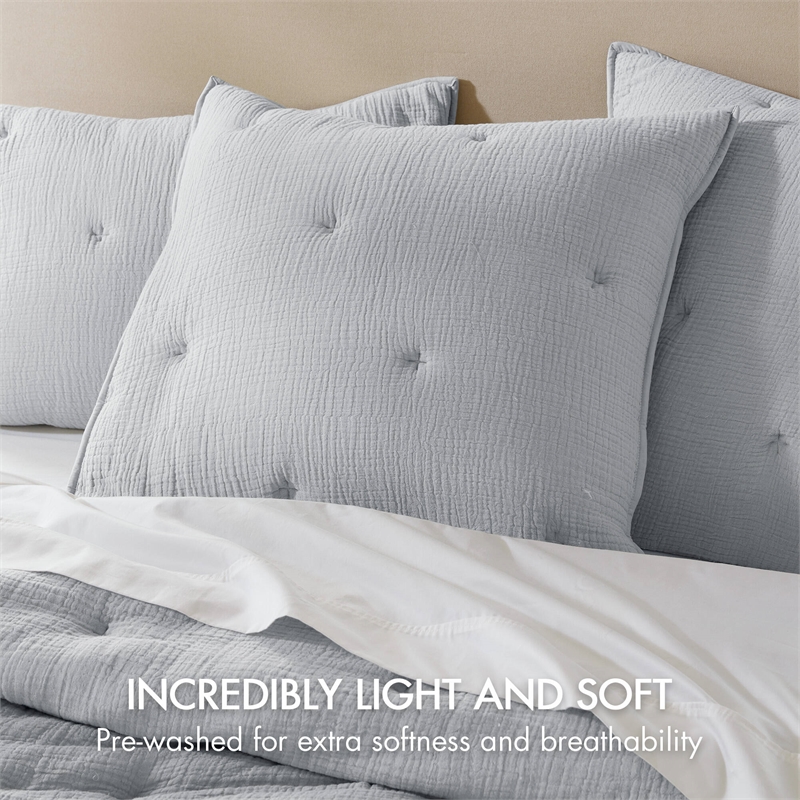 Olliix Harbor House Blue Breeze Euro Sham Euro Sham Cotton in Blue