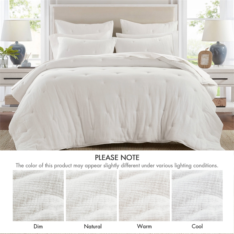 Olliix Harbor House Blue Breeze Euro Sham Euro Sham Cotton in White