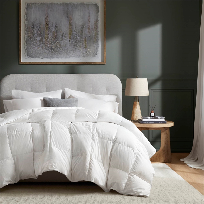 Olliix Harbor House White Goose Down King/Cal King Comforter Set Cotton in White