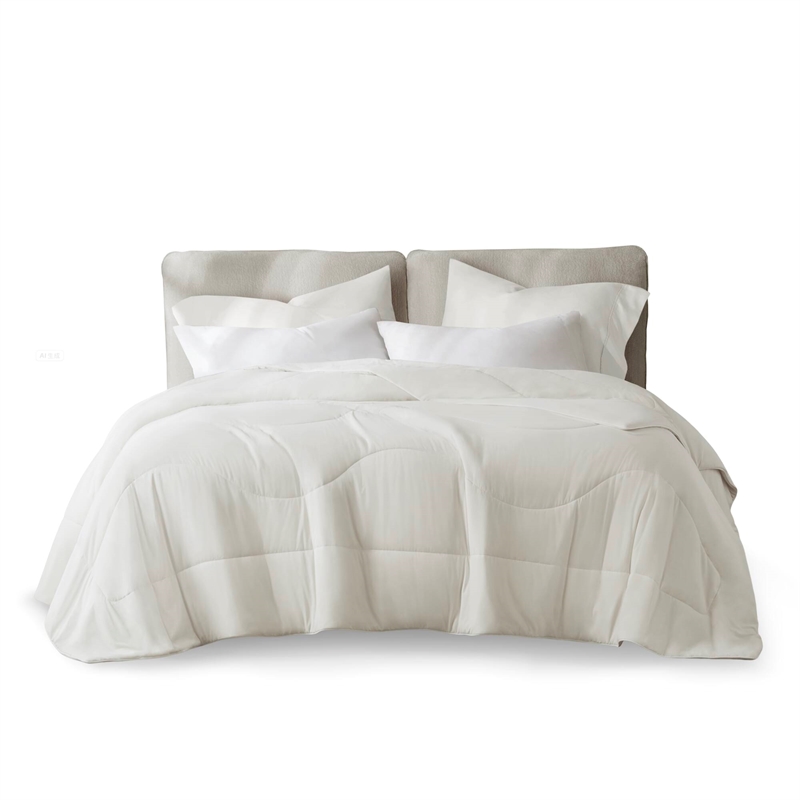 Olliix Harbor House Cooling King/Cal King Comforter Set Nylon/Spandex in White