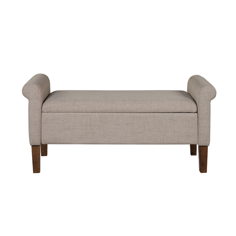 Olliix 510 Design Aubrey Bench MDF/Wood/Polyester in Cream