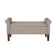 Olliix 510 Design Aubrey Bench MDF/Wood/Polyester in Cream