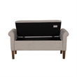 Olliix 510 Design Aubrey Bench MDF/Wood/Polyester in Cream