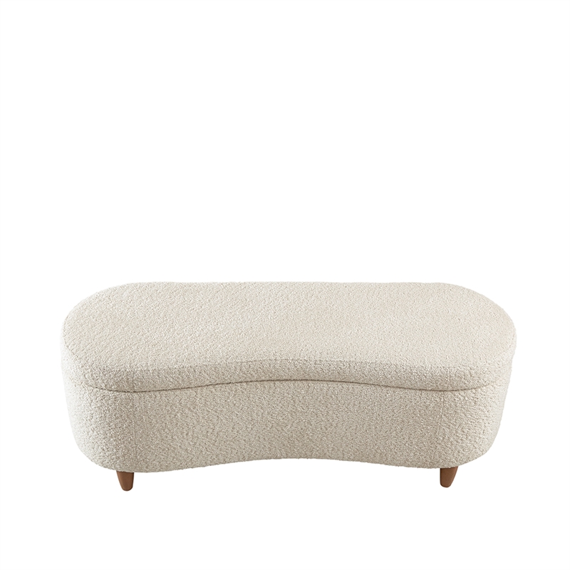 Olliix INK+IVY Bailey Bench Wood/Plywood/Fabric in Cream