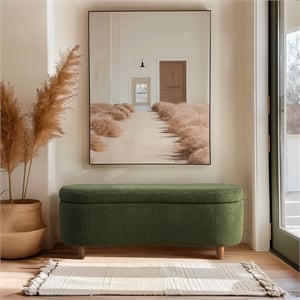 Olliix INK+IVY Bailey Bench Wood/Plywood/Fabric in Green