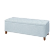 Olliix Madison Park Shandra Bench Wood/Polyester in Light Blue