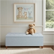 Olliix Madison Park Shandra Bench Wood/Polyester in Light Blue