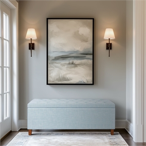 Olliix Madison Park Shandra Bench Wood/Polyester in Light Blue