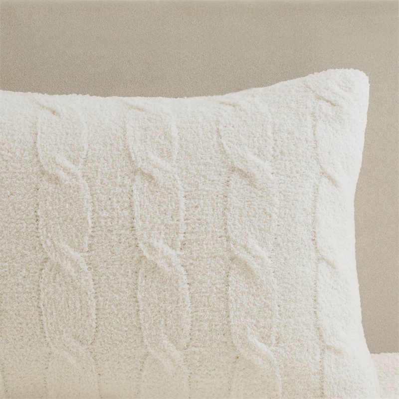 Olliix Madison Park Riordan King/Cal King Comforter Mini Set Polyester in Ivory