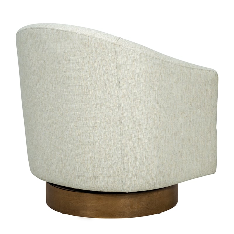Olliix Madison Park Ashton Swivel Chair Wood/Plywood/Fabric in Cream