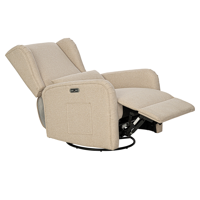 Olliix Madison Park Candace Recliner Wood/Plywood/Fabric in Beige