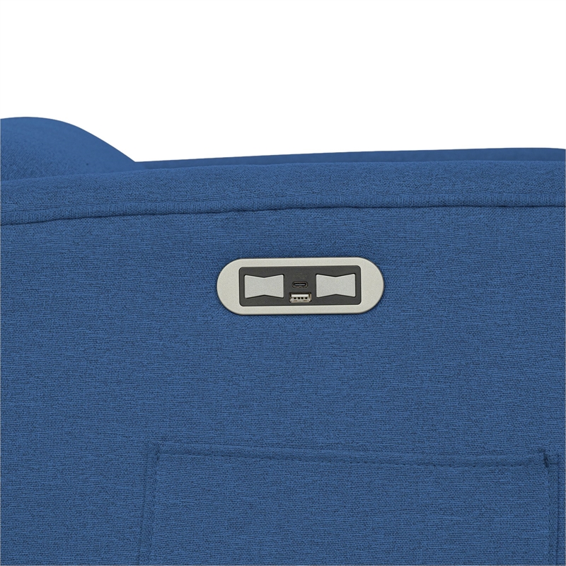 Olliix Madison Park Candace Recliner Wood/Plywood/Fabric in Blue