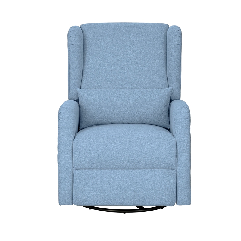 Olliix Madison Park Candace Recliner Wood/Plywood/Fabric in Light Blue