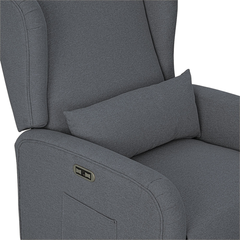 Olliix Madison Park Candace Recliner Wood/Plywood/Fabric in Grey