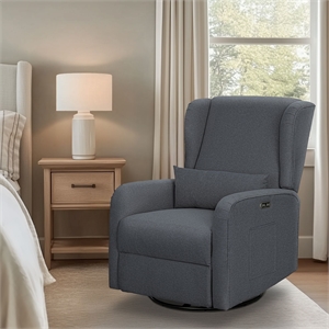 Olliix Madison Park Candace Recliner Wood/Plywood/Fabric in Grey