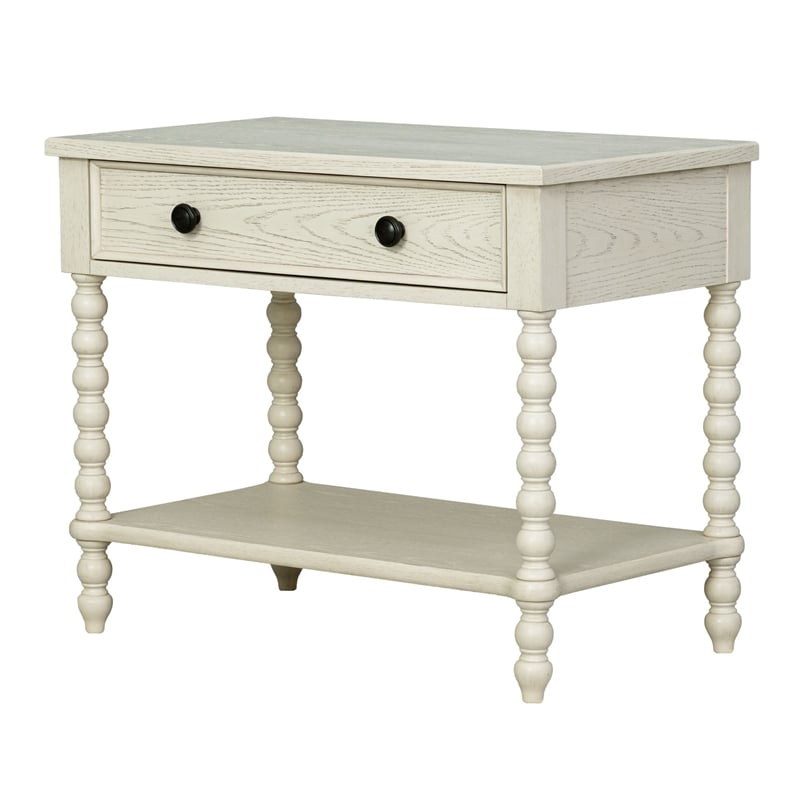 Olliix Madison Park Signature Beckett MDF/Wood End Table in Antique Cream